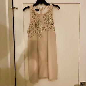 Bebe Tan Sequin Party Dress